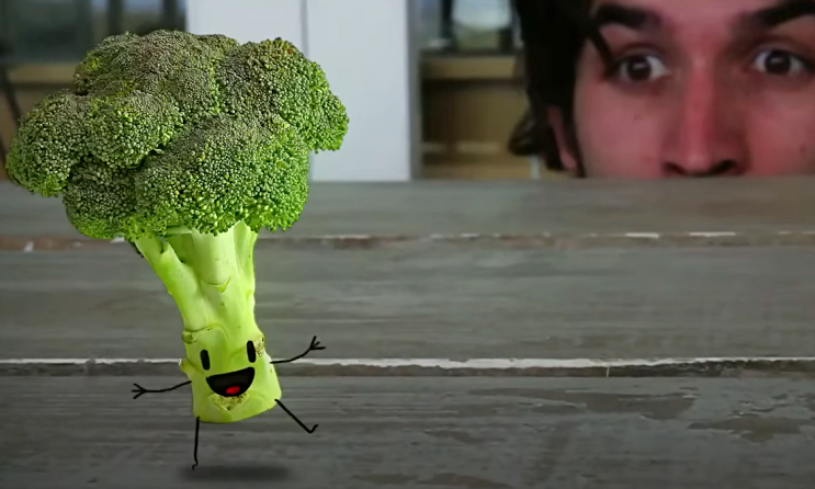 The animated character Brokaleh featured in The Kiffness’ video for the ‘Broccoli Song’ is available on NFT market Momint.