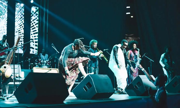 The first cohort of MAISHA artists performing in Kigali, Rwanda, in 2020.