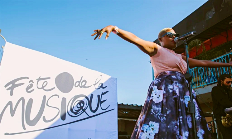 South African musician Bonj performing at a previous edition of Fête De La Musique.