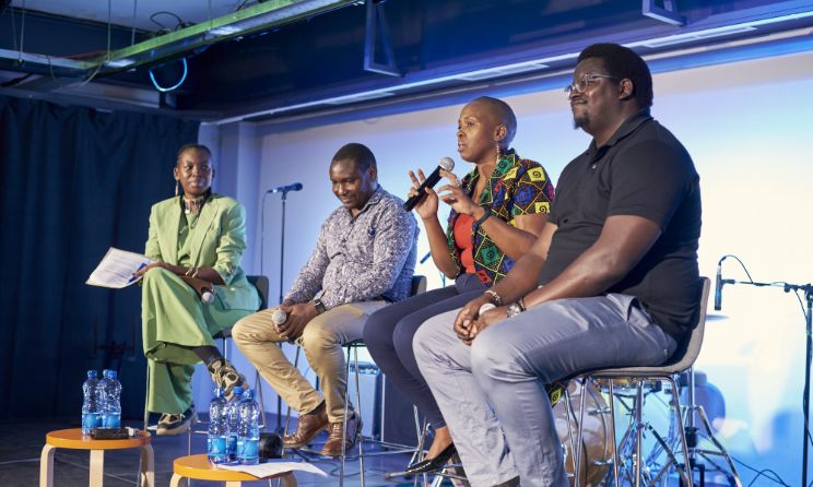 Panellists during the first Goethe-Institut music industry talk on 19 April. Photo: Humphrey Gateri