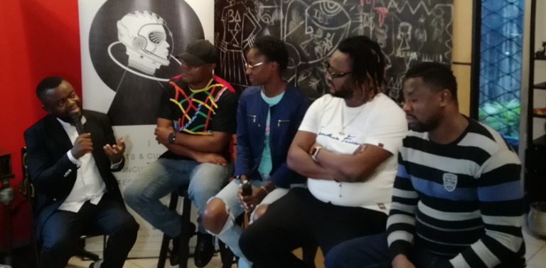 Le groupe Gaelle Wondje Quartet lors de la conférence de presse à Douala