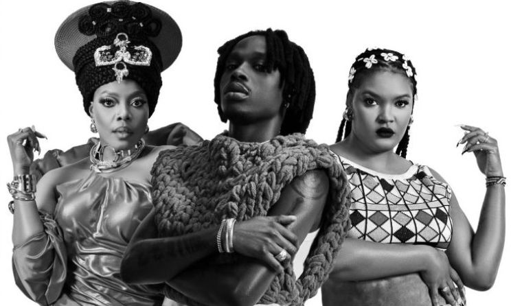 Nomcebo Zikode, Fireboy DML and Sofiya Nzau.