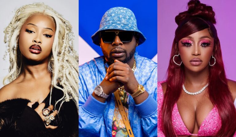 (Photo) : Uncle Waffles, DJ Maphorisa, Kamo Phela