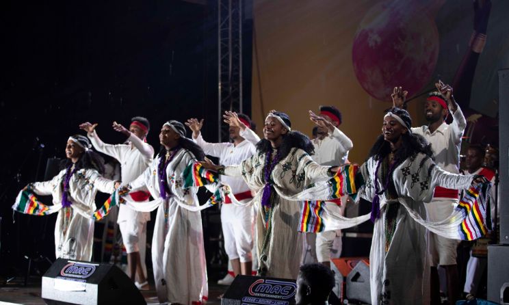 Gondar Fasiledes Cultural Group performing at the 2023 edition of the Addis Jazz Festival. Photo: Muzikawi