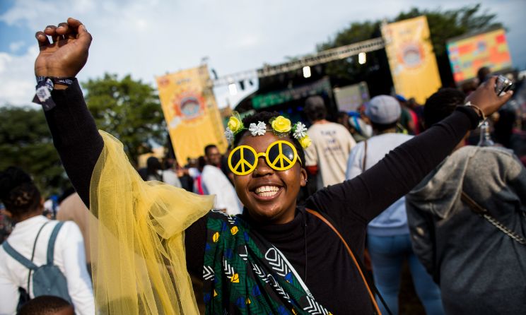 A music fan at the 2024 edition of MTN Bushfire. Photo: Sydelle Willow Smith