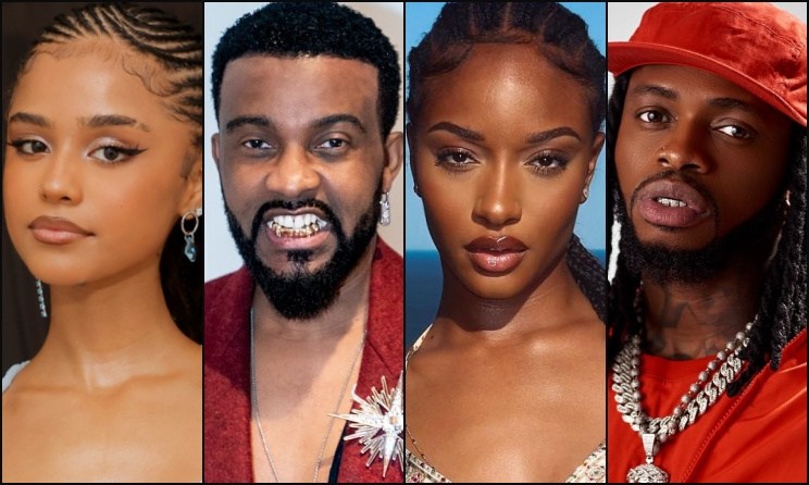 Tyla, Fally Ipupa, Ayra Starr and Diamond Platnumz.