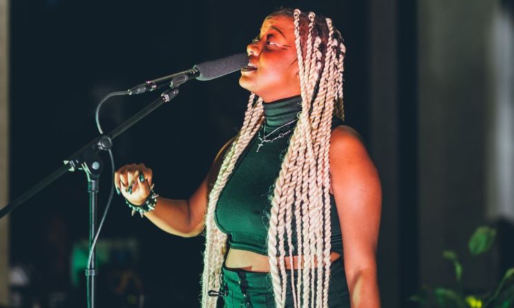 Banshee performing at the Scripts and Bars showcase in Kigali. The showcase was part of the ACCES 2024 music trade event in the same city.