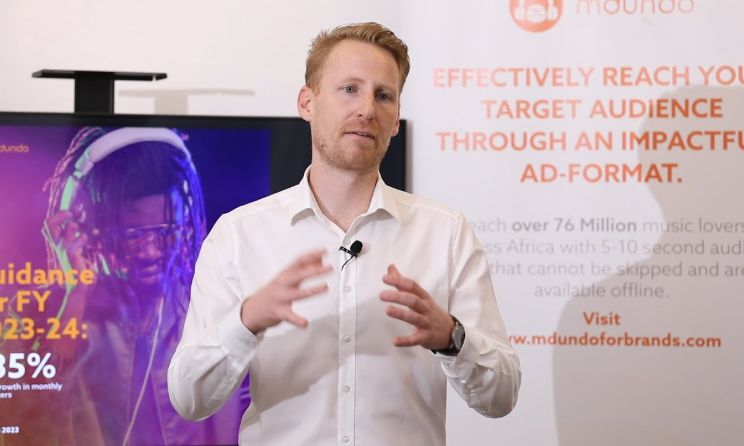 Mdundo CEO Martin Nielsen. Photo: YouTube