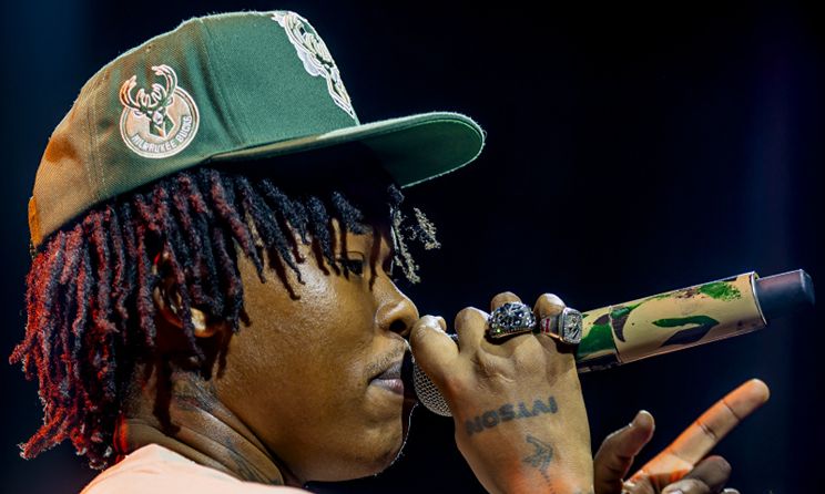 Nasty C performing at ACCES 2024 in Kigali, Rwanda.