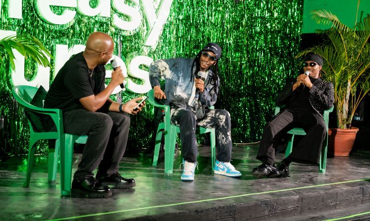 From left: Rifumo Mdaka, content marketing manager at Spotify Africa; centre: Thakzin, Spotify RADAR artist; and right: Fola, Spotify RADAR and Afro-beats artist.