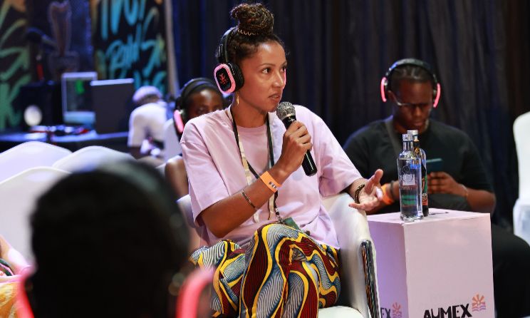 Rasheeda Nalumoso speaking at the just ended MOTIV event in Uganda.