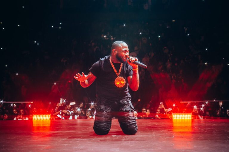 Davido performs at The O2 Arena in London, England, on Jan. 28, 2024. (Joseph Okpako/WireImage via Getty Images)