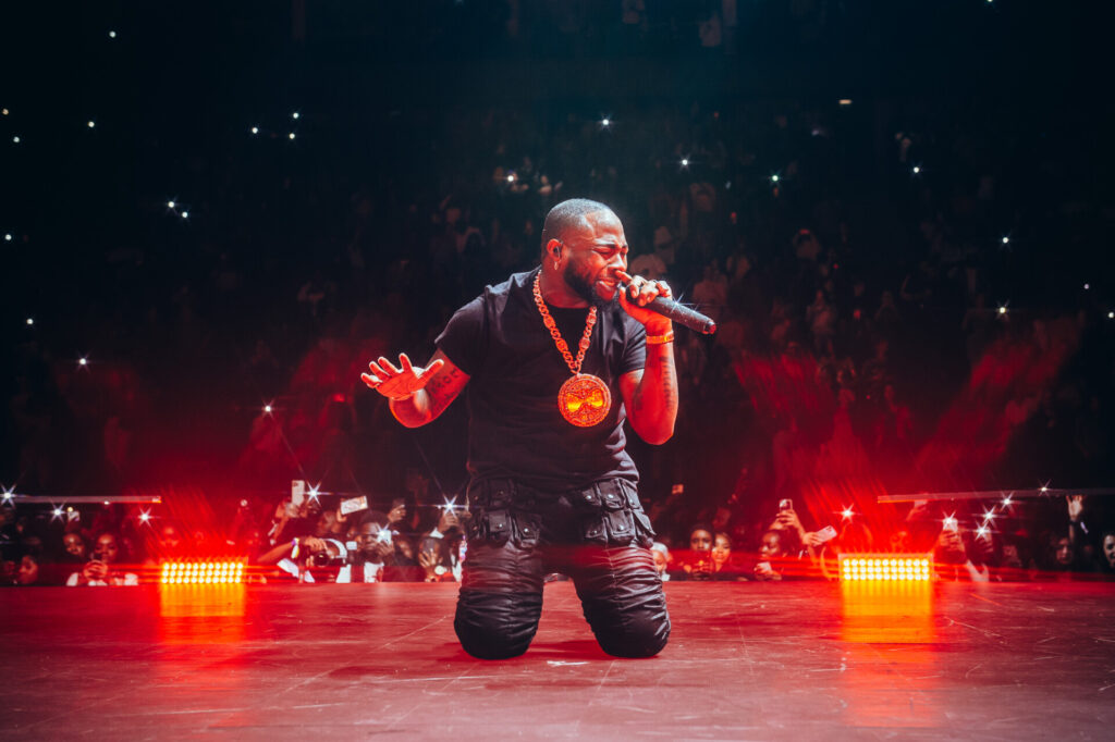 Davido performs at The O2 Arena in London, England, on Jan. 28, 2024. (Joseph Okpako/WireImage via Getty Images)