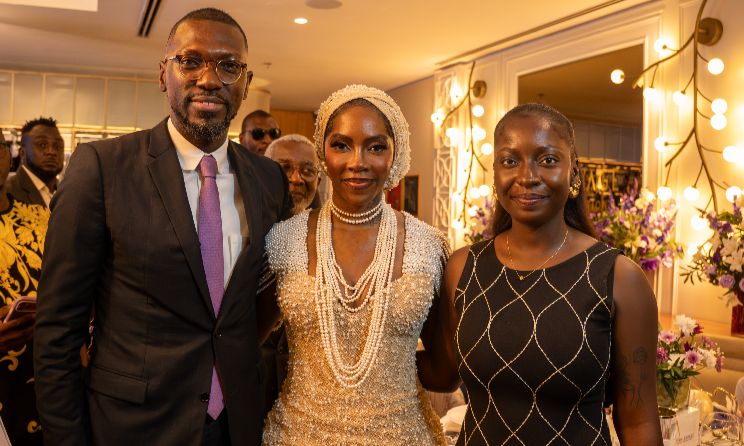 From Left: Olugbenga ‘GB’ Agboola, Founder and CEO, Flutterwave; Tiwa Savage, Founder, Tiwa Savage Music Foundation and Yewande Akomolafe-Kalu, Head of Marketing, Flutterwave, at the inaugural launch of the Tiwa Savage Music Foundation.