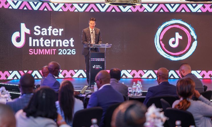 TikTok global head of partnerships, elections and market integrity Valiant Richey speaking at the summit in Nairobi, Kenya.
