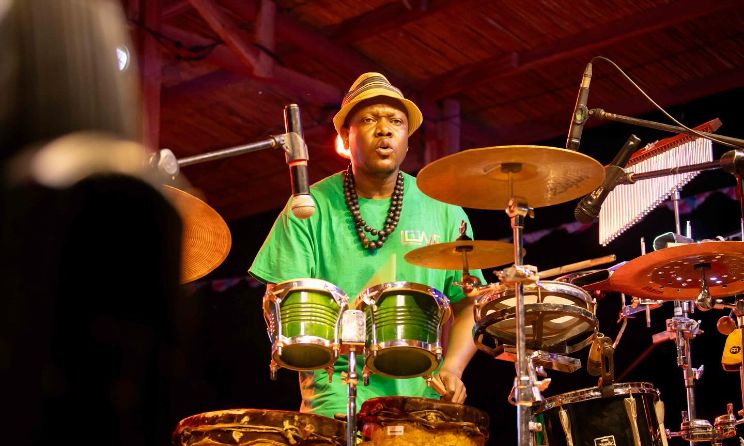 Djembe Monks' Emmanuel Nkomo performing at the 2025 edition of the festival in Malawi.