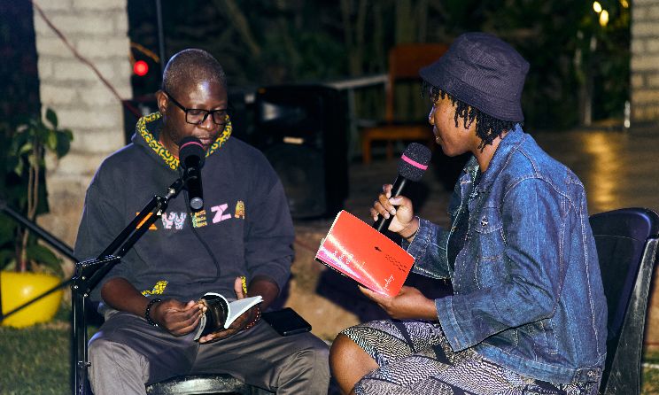Guest speaker interviewed at the Zomba City Festival.